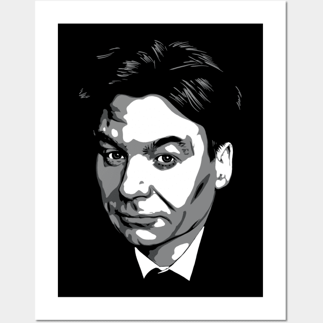 Mike Myers greyscale Wall Art by @johnnehill